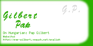 gilbert pap business card